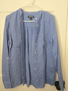 Lands' End Light Blue Casual Button-Down Shirt